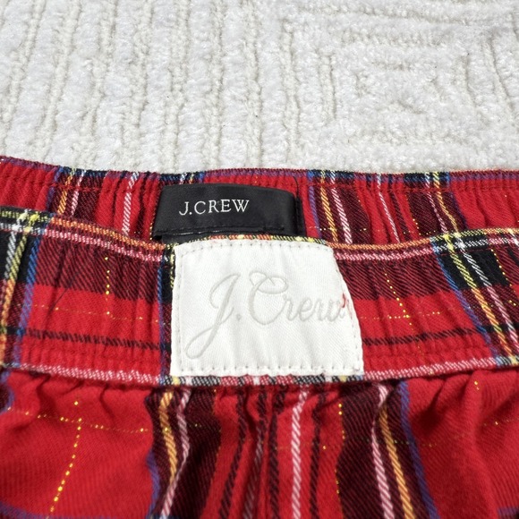 J Crew Pajama Pants Womens S Red Plaid Holiday Lounge Cabincore Lagenlook - Picture 8 of 13